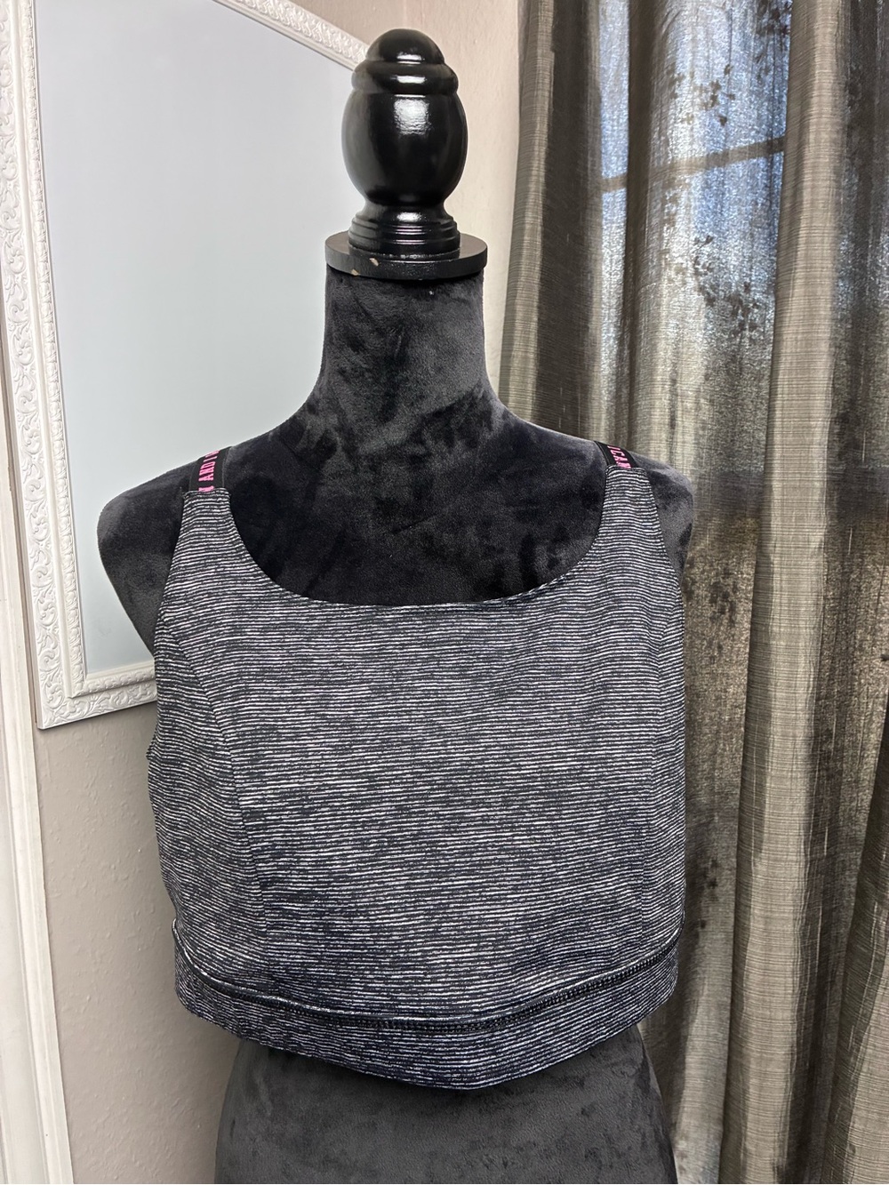 Torrid Sporty Gray Heather Bralette with Pink Accent Straps XXL